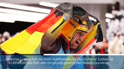 Descargar video: Breaking News: Johannes Ludwig rodelt zu Gold