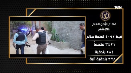 جهود أجهزة وزارة الداخلية على مستوى الجمهورية خلال شهر فى مجال الأمن العام