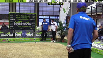 Haut niveau pour cette doublette FOURNIE-MALBEC vs BAUER-M MOLINAS : Demi-finale défi Boulenciel