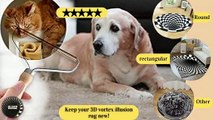 Cleaning 3d vortex illusion rug-Mini Portable pet hair remover #cleananddecorate #cleaningtips