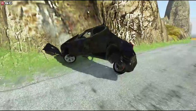 Cars VS DANGER SLOPE - Speed Car Crash - BeamNG Drive