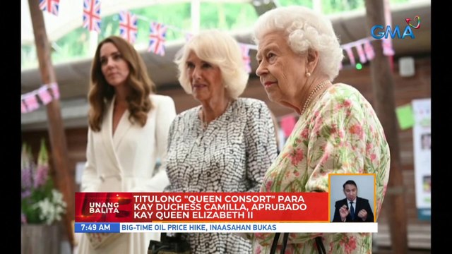 Titulong 'Queen Consort' para kay Duchess Camilla, aprubado kay Queen Elizabeth III | UB