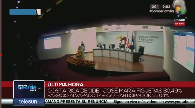 TSE costarricense da a conocer primeros resultados oficiales tras comicios generales