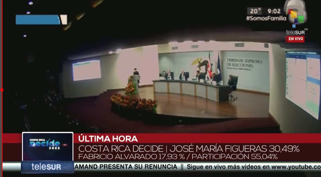 TSE costarricense da a conocer primeros resultados oficiales tras comicios generales