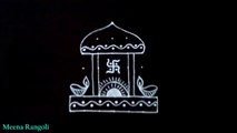 surya bagawan ratha saptami rangoli design with diyas - रथा सप्तमी रंगोली - రథ సప్తమి ముగ్గులు - ரத்த சப்தமி கோலம்