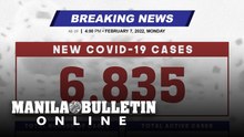 DOH reports 6,835 new cases, bringing the national total to 3,616,387, as of FEBRUARY 7, 2021