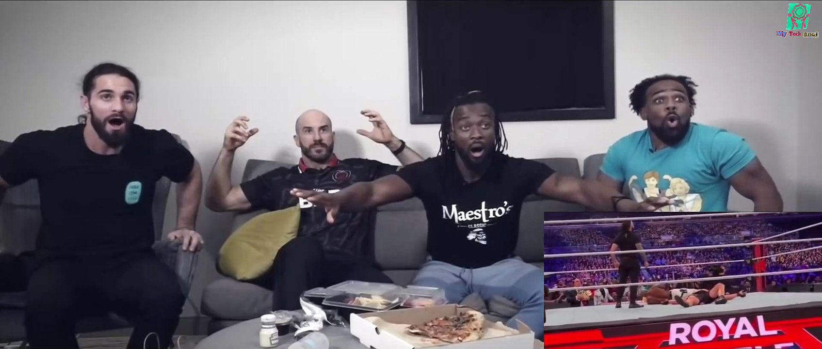Seth Rollins reacts to Roman Reigns attack on Brock at Royal Rumble 2022_1080p