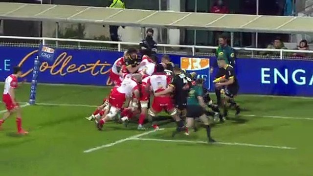 TOP 14 - Essai de Tawera KERR-BARLOW (SR) - Biarritz Olympique - Stade Rochelais - J17 - Saison 2021/2022