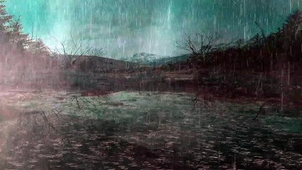 The rain falls by the night lake in the wild forest -  Beautiful landscape in the rainforest | Phile Rain