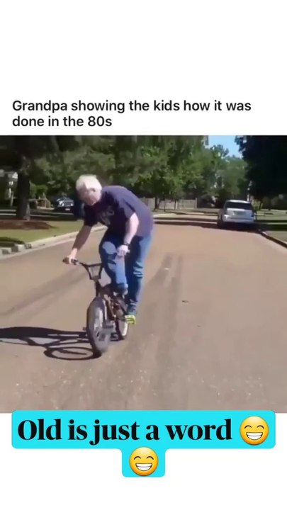 Cycle Stunt by an Old Man