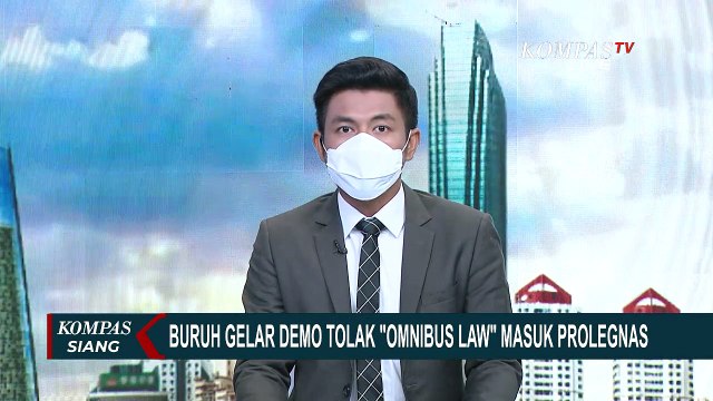 Tuntut Penghentian Pembahasan UU Ciptaker, Buruh Demo di Depan Gedung DPR/MPR
