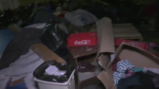 Desalojo pacífico de familias de migrantes de un campamento en Tijuana (México)