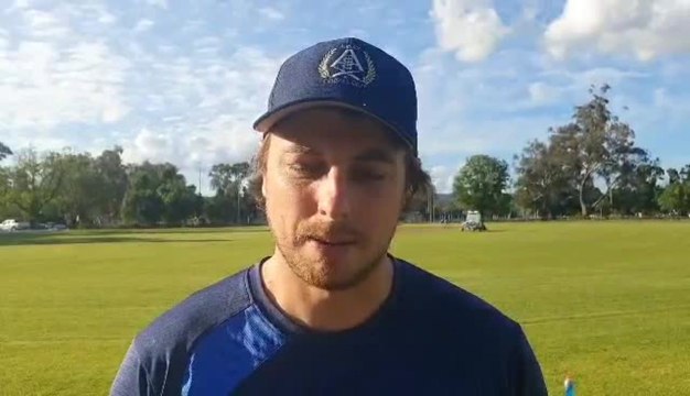 Albury captain Ross Dixon reacts to victory over Wodonga Raiders - October 2021 - The Border Mail