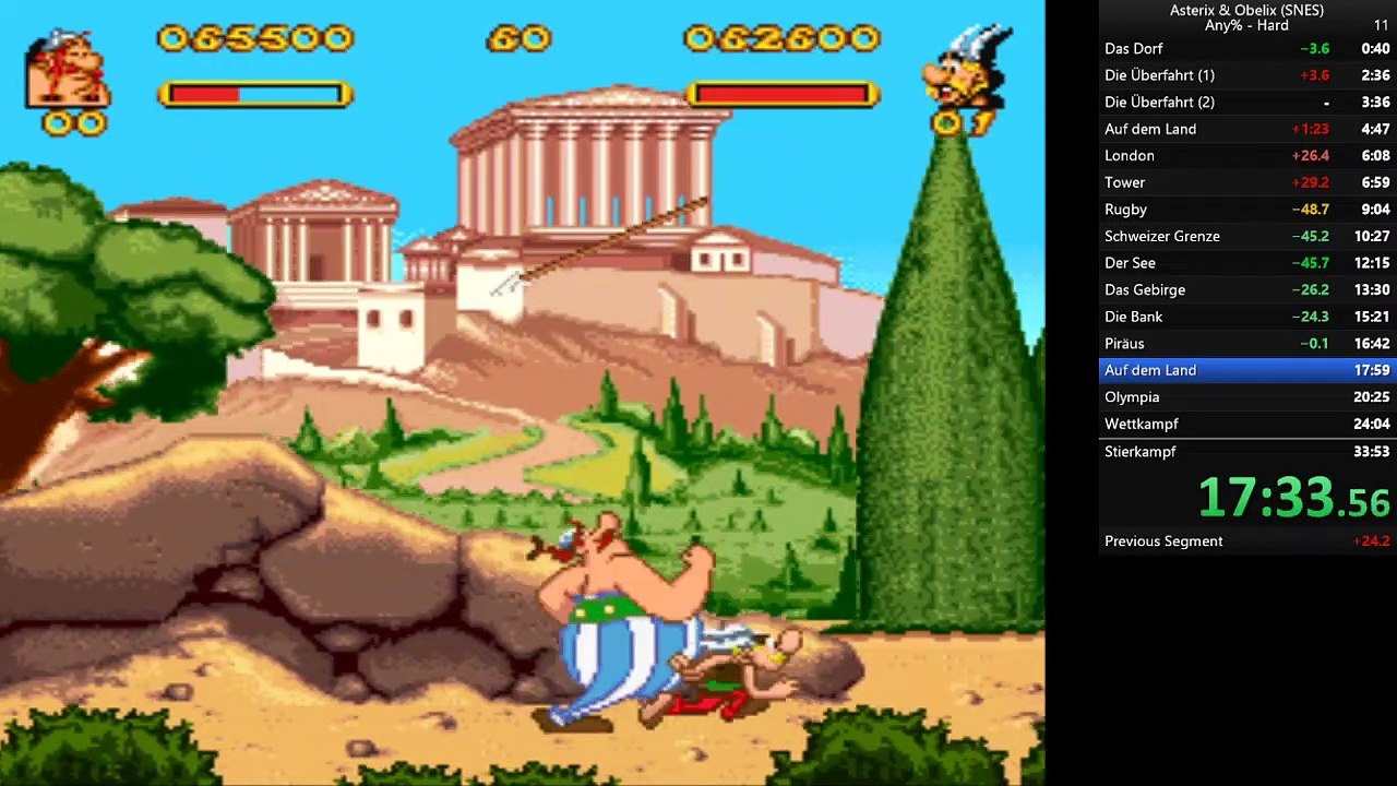 Speedrun Koop Asterix & Obelix SNES [46:36]