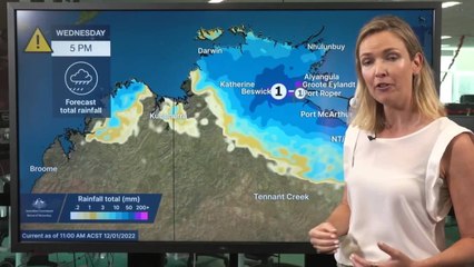 Tropical Cyclone Tiffany making landfall over the eastern Top End - Bureau of Meteorology Severe Weather Update | January 12, 2022 | ACM