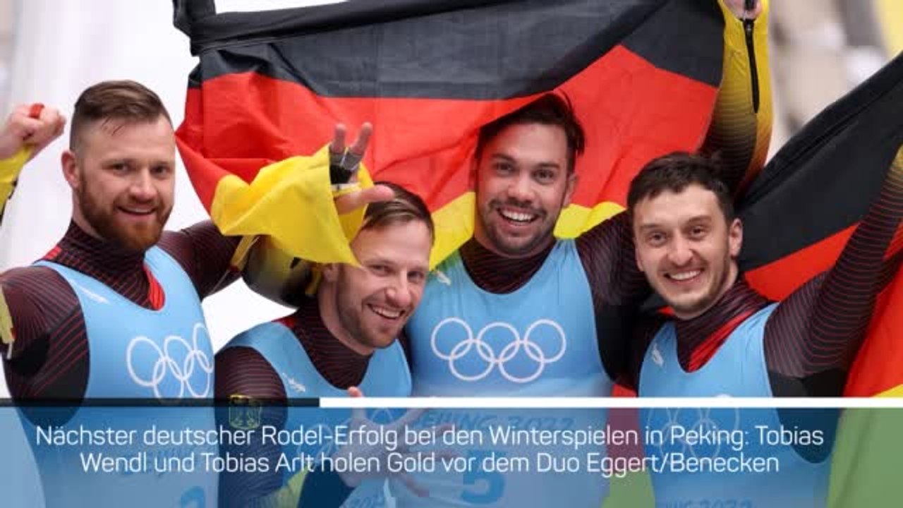 Deutscher Medaillenregen nach Rodel-Zweisitzer