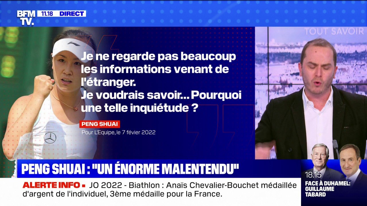 Portée disparue après avoir accusé un ancien dirigeant chinois de viol, Peng Shuai évoque "un énorme malentendu"
