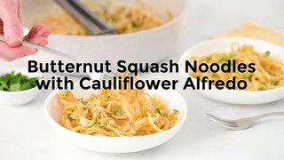 Butternut Squash Noodles with Cauliflower Alfredo