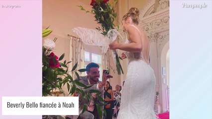 Bervely Bello (Les Princes) fiancée à Noah : belle robe blanche et bague luxueuse