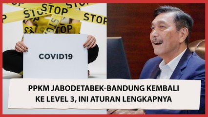 PPKM Jabodetabek-Bandung Kembali ke Level 3, Ini Aturan Lengkapnya