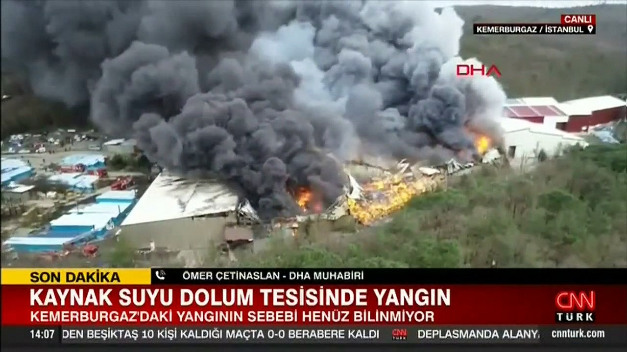 SON DAKİKA: Kemerburgaz'da kaynak dolum tesisinde yangın