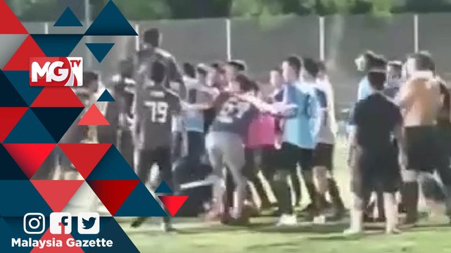 MG VIRAL : Bergaduh ala kungfu cemari perlawanan bola sepak