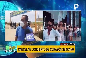 Piura: cancelan concierto de aniversario de Corazón Serrano "por falta de garantías"