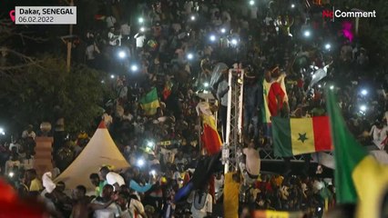 Senegalese celebrate first Africa Cup of Nations victory in Dakar
