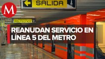 Se normaliza servicio en línea 5 del metro en alcaldía Venustiano Carranza