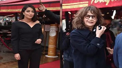 Leïla Bekhti  Stylée en noir face à Valérie Lemercier et Léa Seydoux @u déjeuner des César