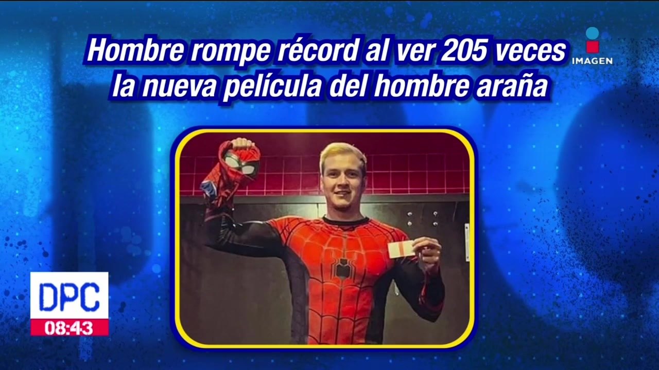 Hombre rompe récord al ver 205 veces la nueva película del hombre araña