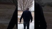 Texans Test if Snow is Slippery