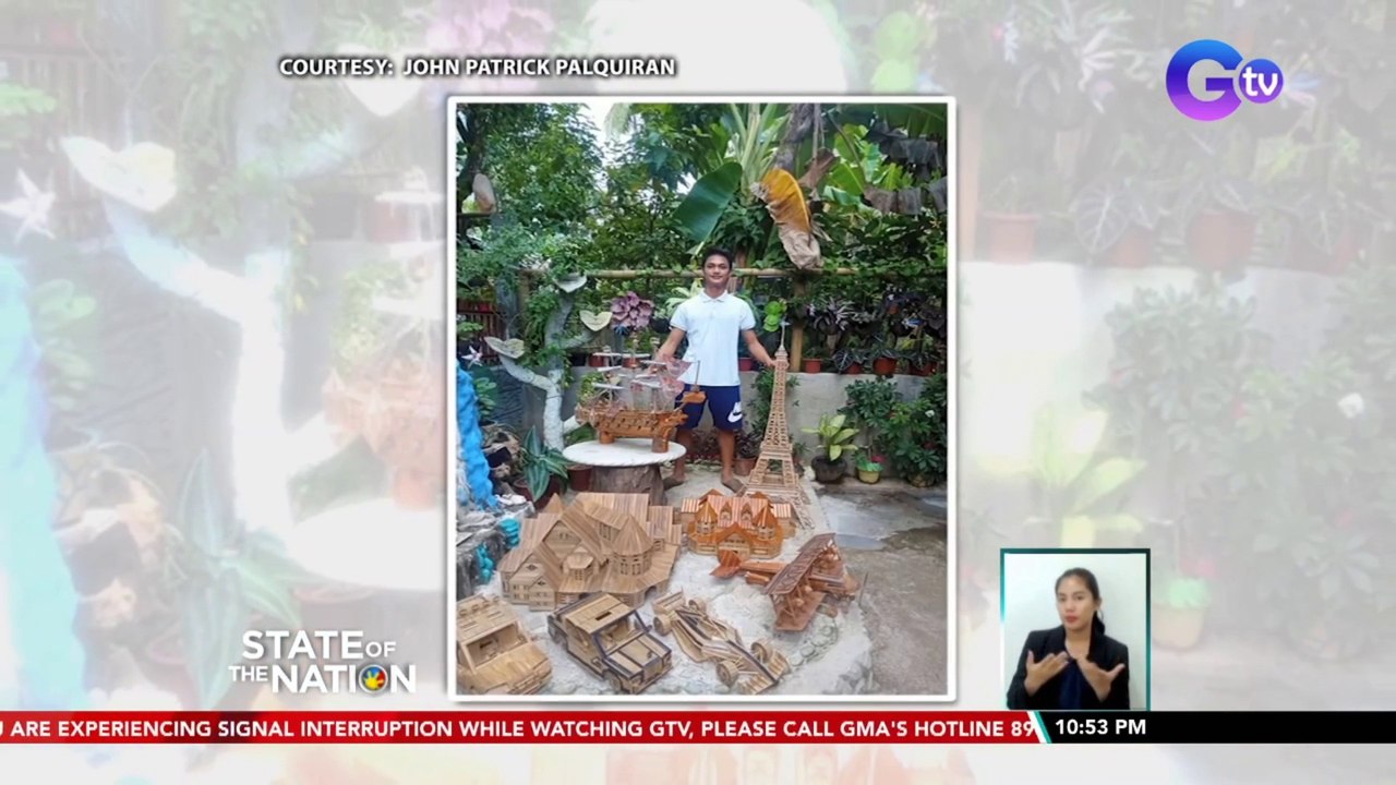 Paggawa ng bamboo art ng isang estudyante, nagsimula sa school project at naging libangan nang magka-pandemya | SONA