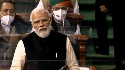 Video herunterladen: Congress hits back at PM Modi over Lok Sabha speech