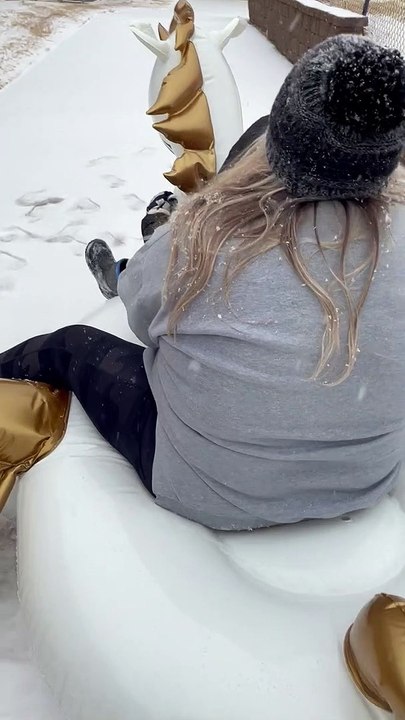 Pool Float Sled Sends Occupants Flying