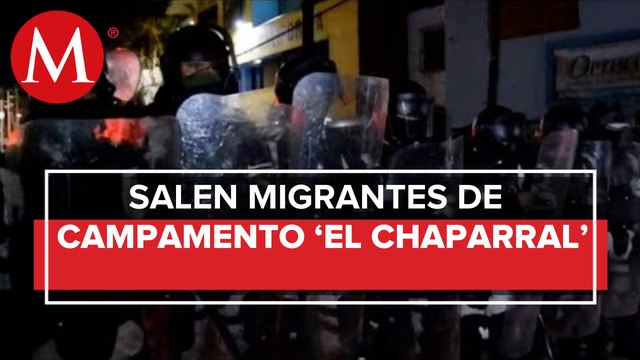 Reubican a 380 migrantes del campamento ‘El Chaparral’ en Tijuana