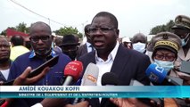 Autoroute Bassam-Assinie : le ministre Amédé Kouakou sur le chantier