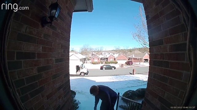 FedEx Delivery Man Slides Down Front Yard