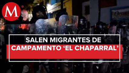 Reubican a 380 migrantes del campamento ‘El Chaparral’ en Tijuana