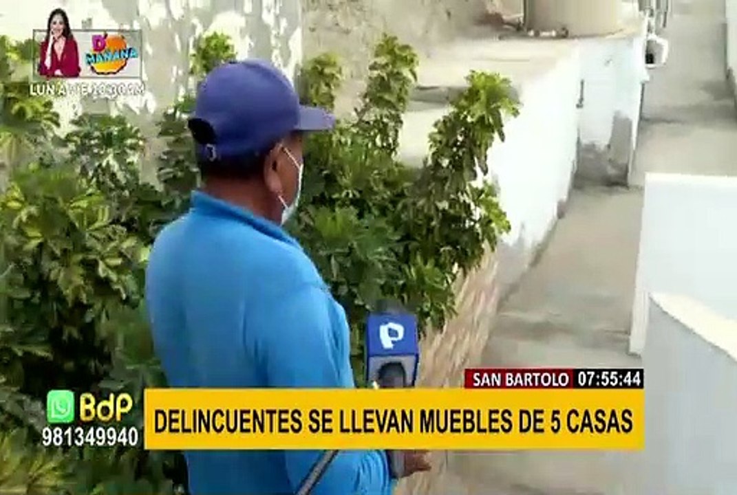 San Bartolo: asaltan cinco casas y se llevan muebles a plena luz del día