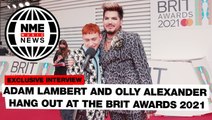 Here's Adam Lambert and Olly Alexander hanging out on the red carpet | Brit Awards 2021