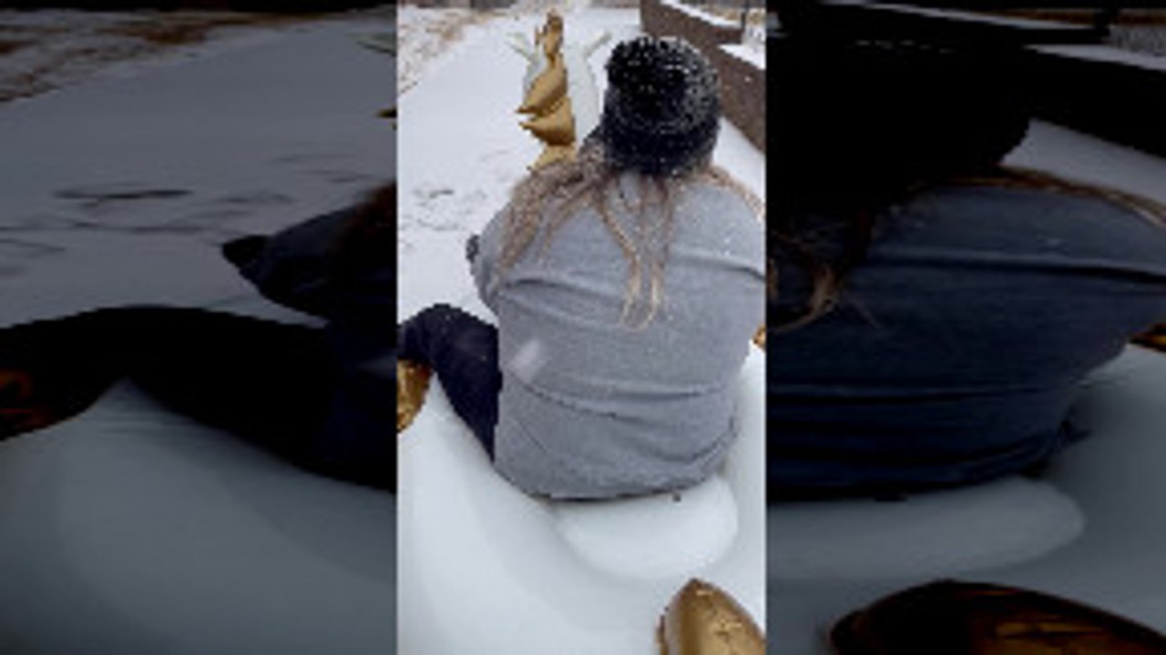 Pool Float Sled Sends Occupants Flying