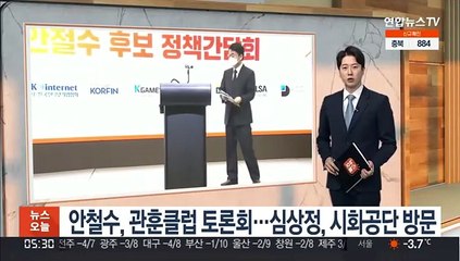 안철수, 관훈클럽 토론회…심상정, 시화공단 방문