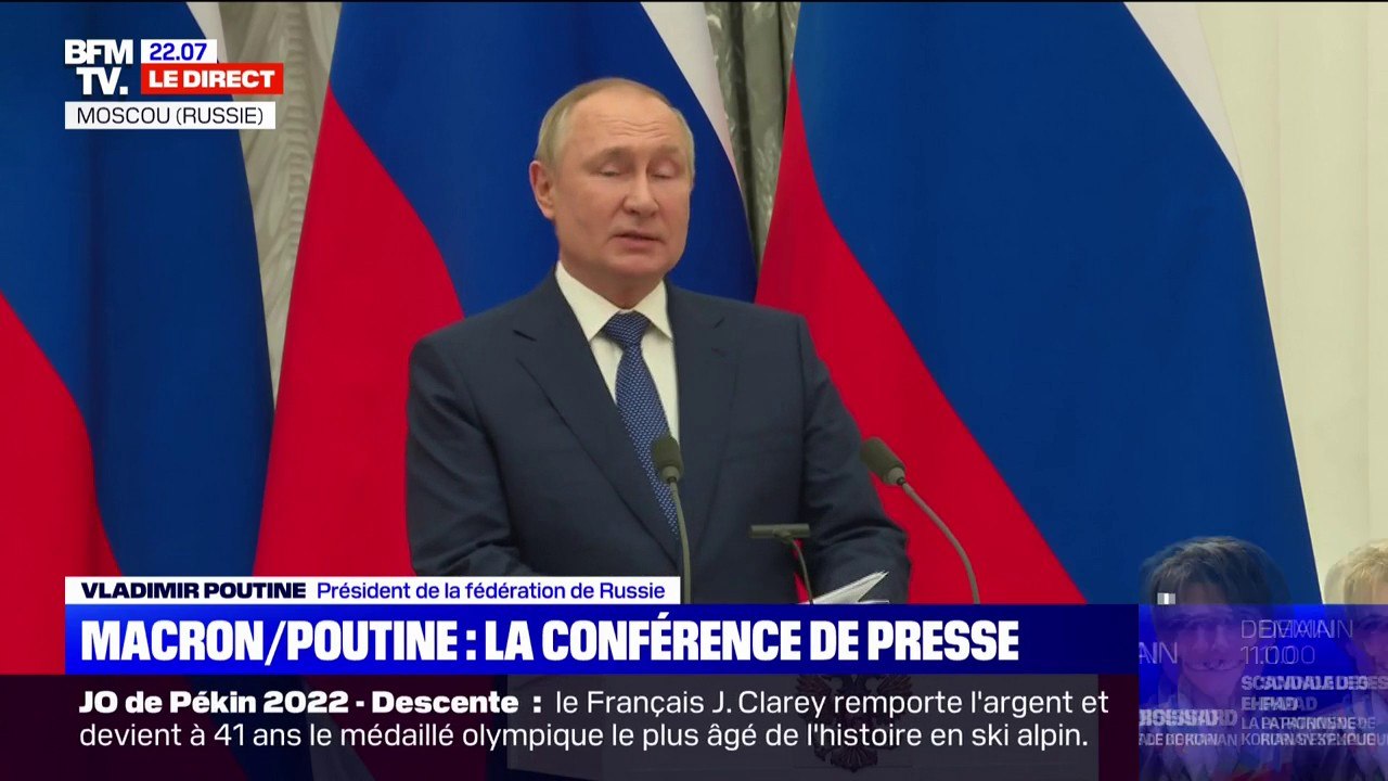 Vladimir Poutine déplore le "manque de volonté de la part des autorités ukrainiennes de mettre en œuvre les accords de Minsk"