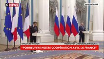 Emmanuel Macron après sa rencontre avec Vladimir Poutine : «Trouver le chemin de la préservation de la paix et de la stabilité en Europe, et je crois qu'il est encore temps»