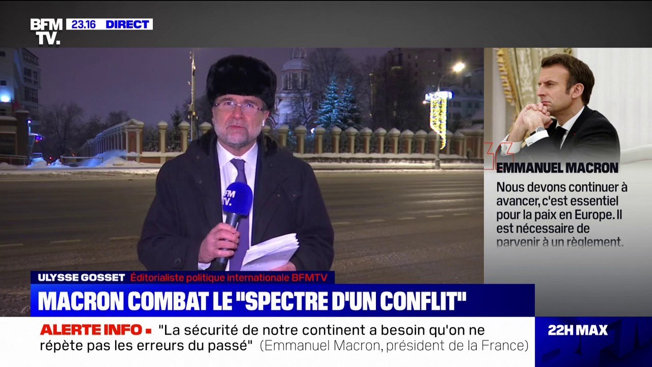 Russie/Ukraine: malgré des désaccords, Emmanuel Macron et Vladimir Poutine s'accordent sur la nécessité de négocier