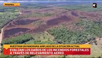 Evalúan los daños de los incendios forestales a través de relevamiento aereo