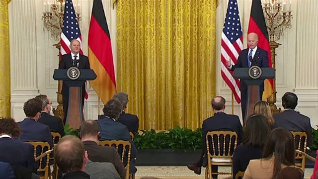 Olaf Scholz et Joe Biden affichent leur unité malgré le dossier du gazoduc Nord Stream 2