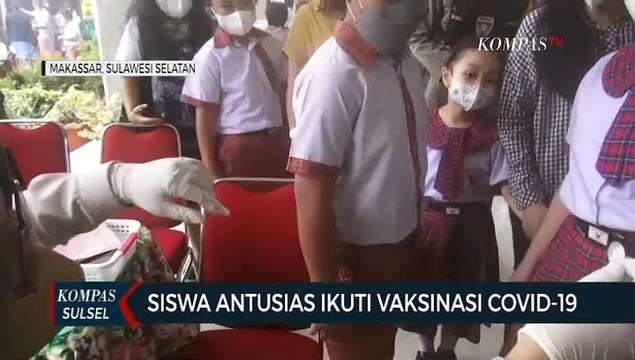 Siswa Antusias Ikuti Vaksinasi Covid 19