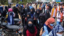 Karnataka hijab row: Chants of Jai Shri Ram amid protests at college